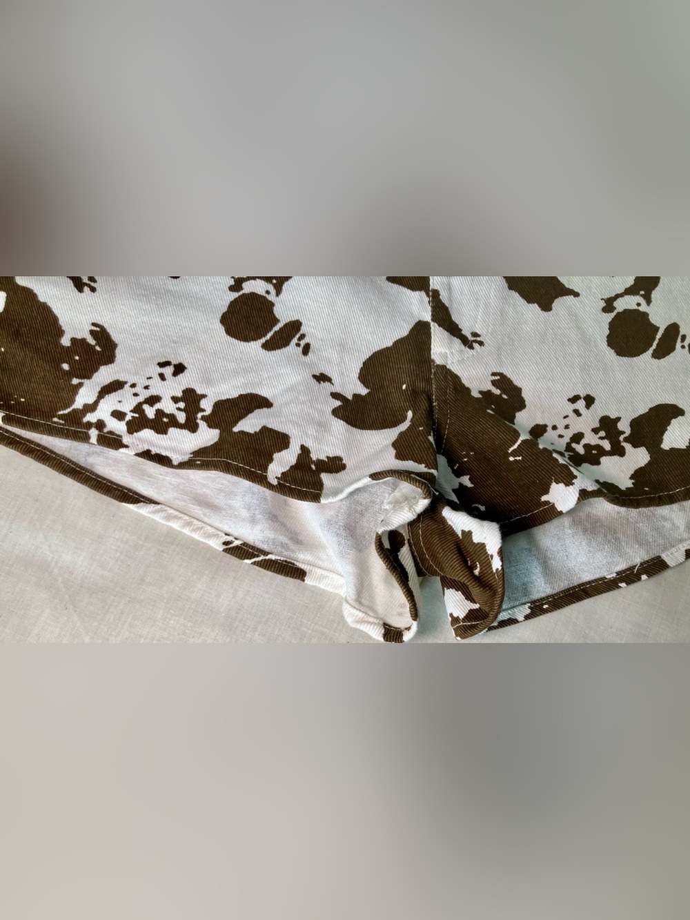 12th Tribe Dixie Cow Print Low Rise Hot Shorts Size M - Picture 3 of 10